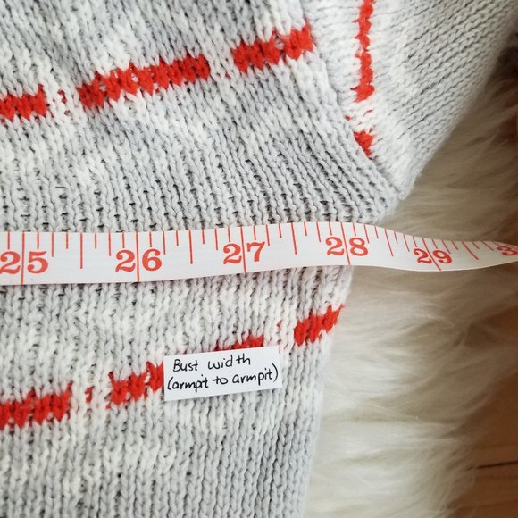 Simons | Abstract pattern oversized knit sweater gray S/P - Picture 7 of 10